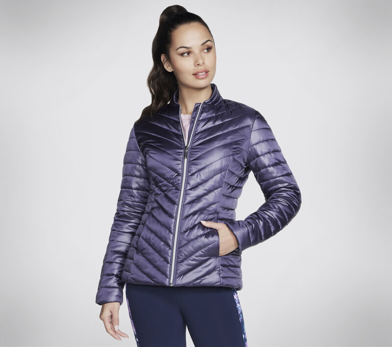 GO SHIELD Shine Jacket, VIOLETT / GRAU, largeimage number 0