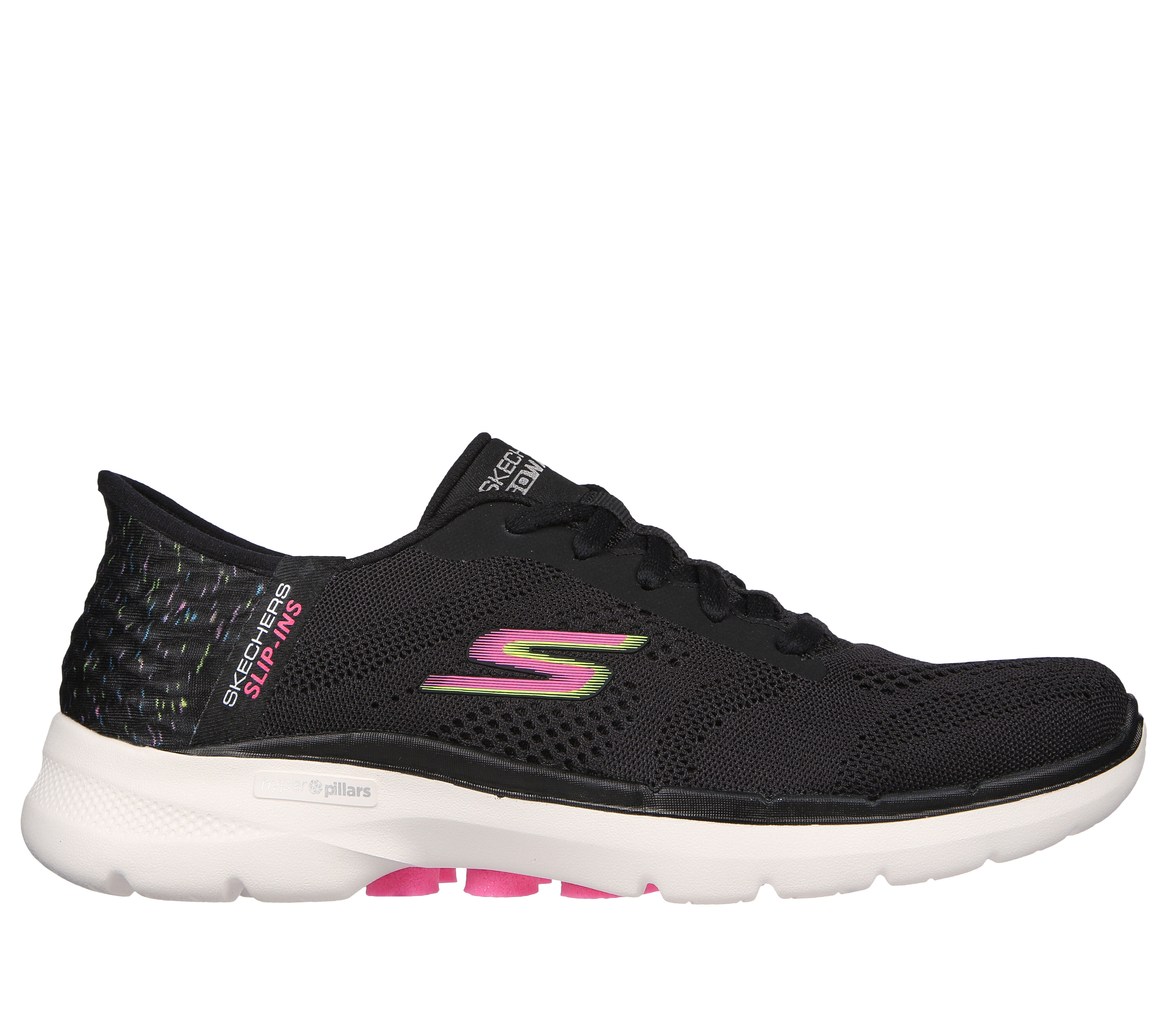 Ladies pink skechers sale go walk