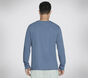 SKECH-BREEZE Slub L/S Henley, BLUE  /  GRAY, large image number 1