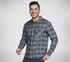 GO DRI Ridgetop Button Down Shirt, SCHWARZ / GRAU, swatch