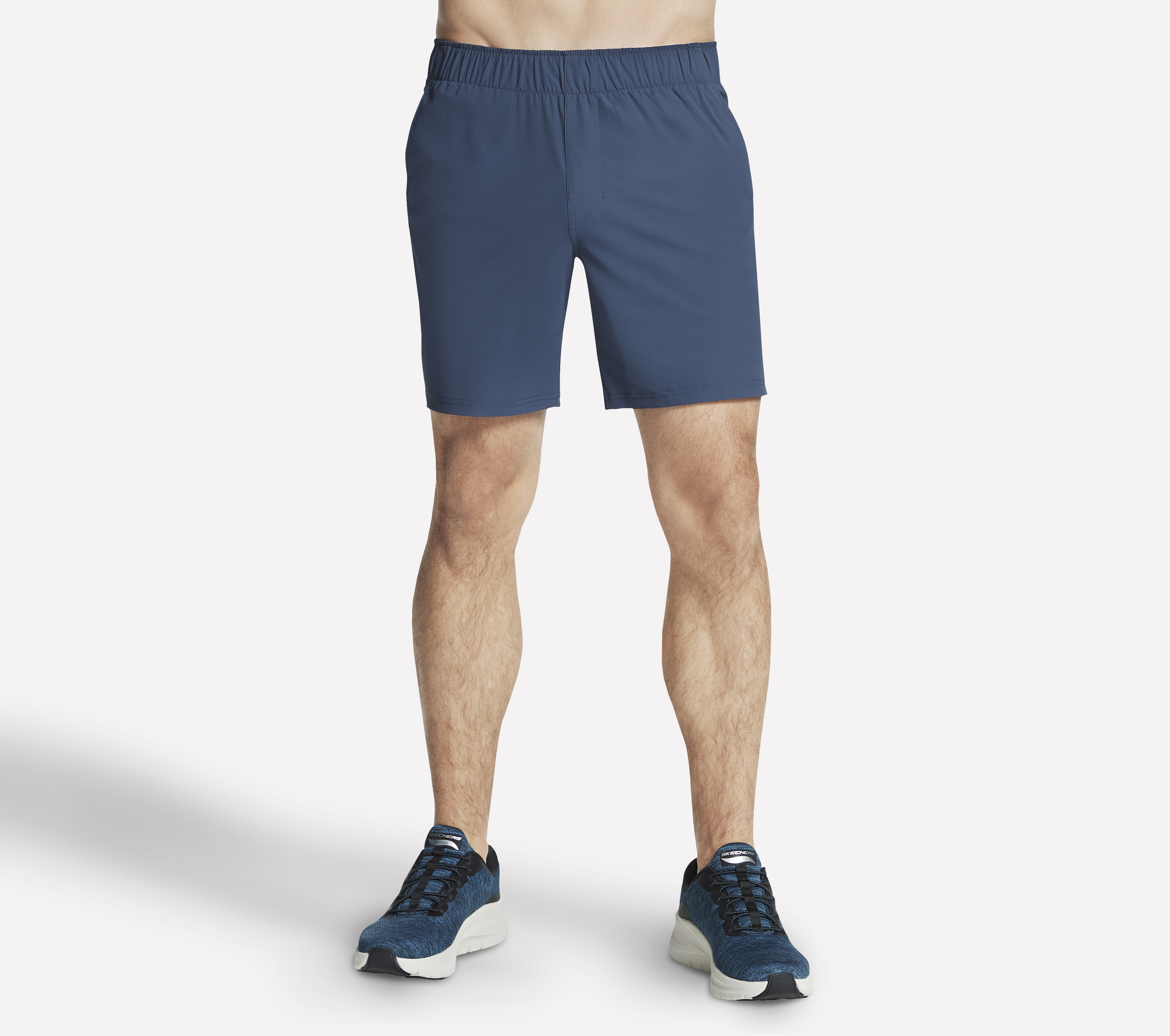 Skechers GO STRETCH Ultra 7 Inch Shorts in Grau/Blau, Größe 2XL