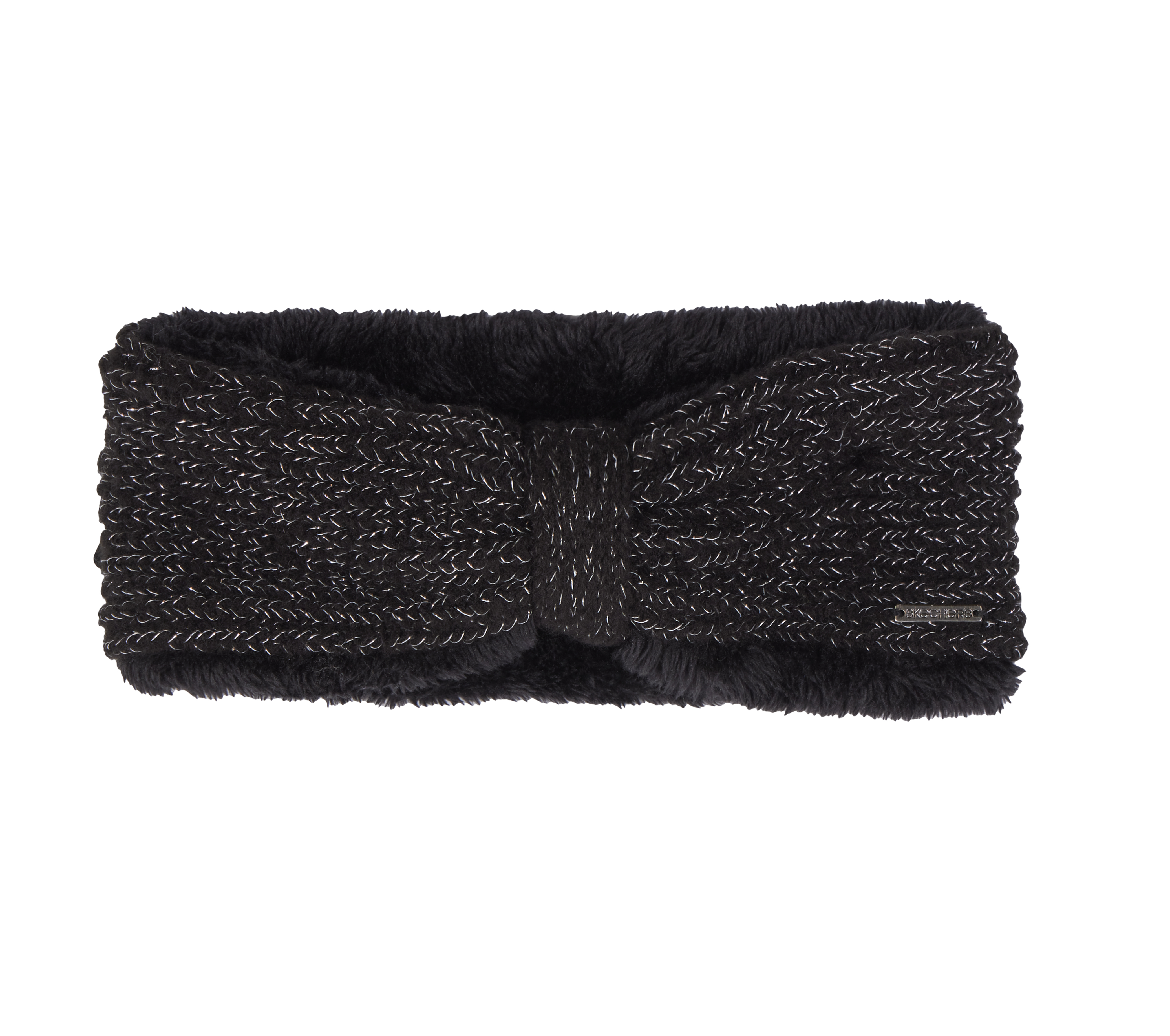 Skechers Metallic Yarn Winter Headwrap in Schwarz