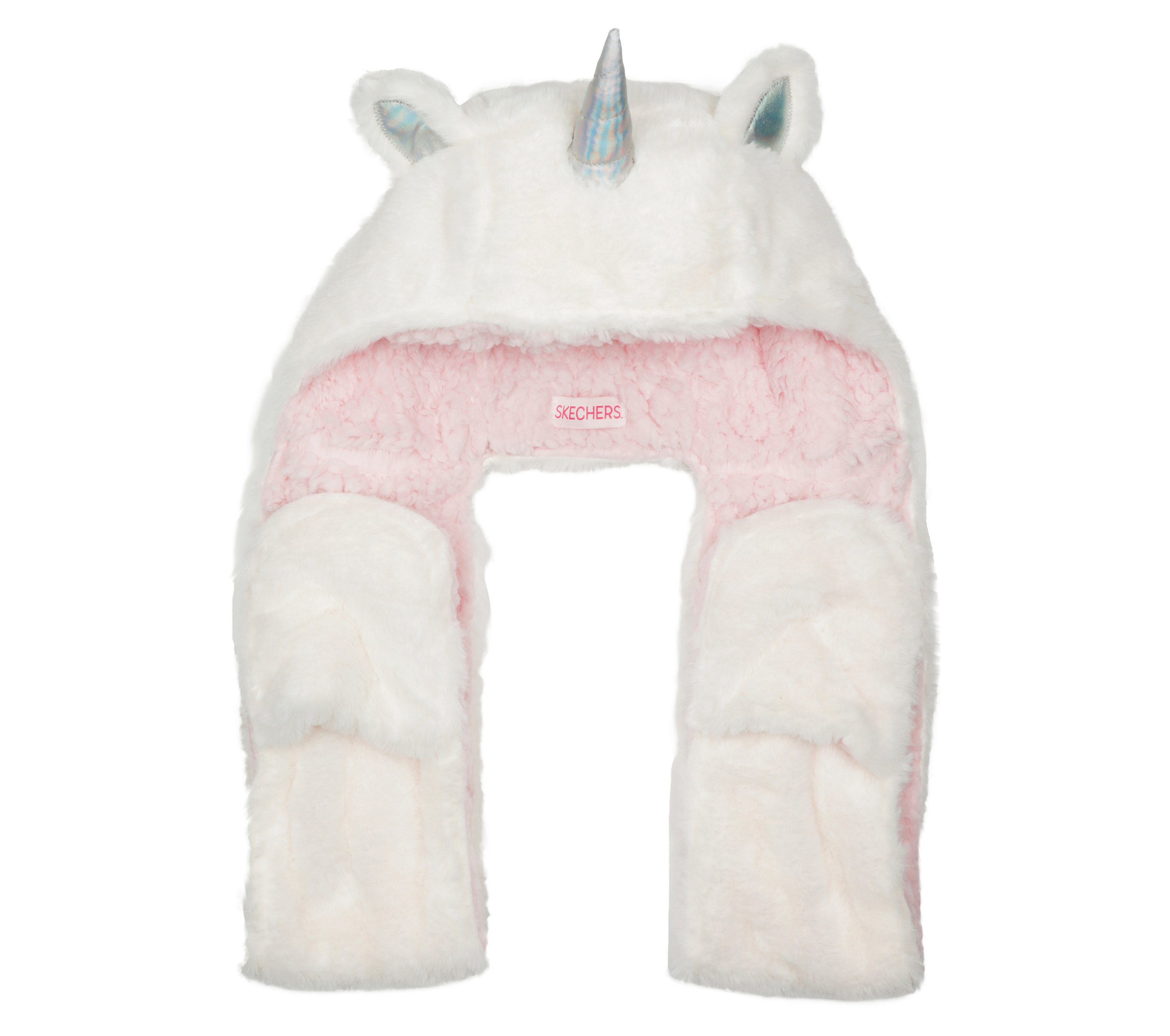 Skechers Cold Weather Unicorn Critter Hood in Weiss