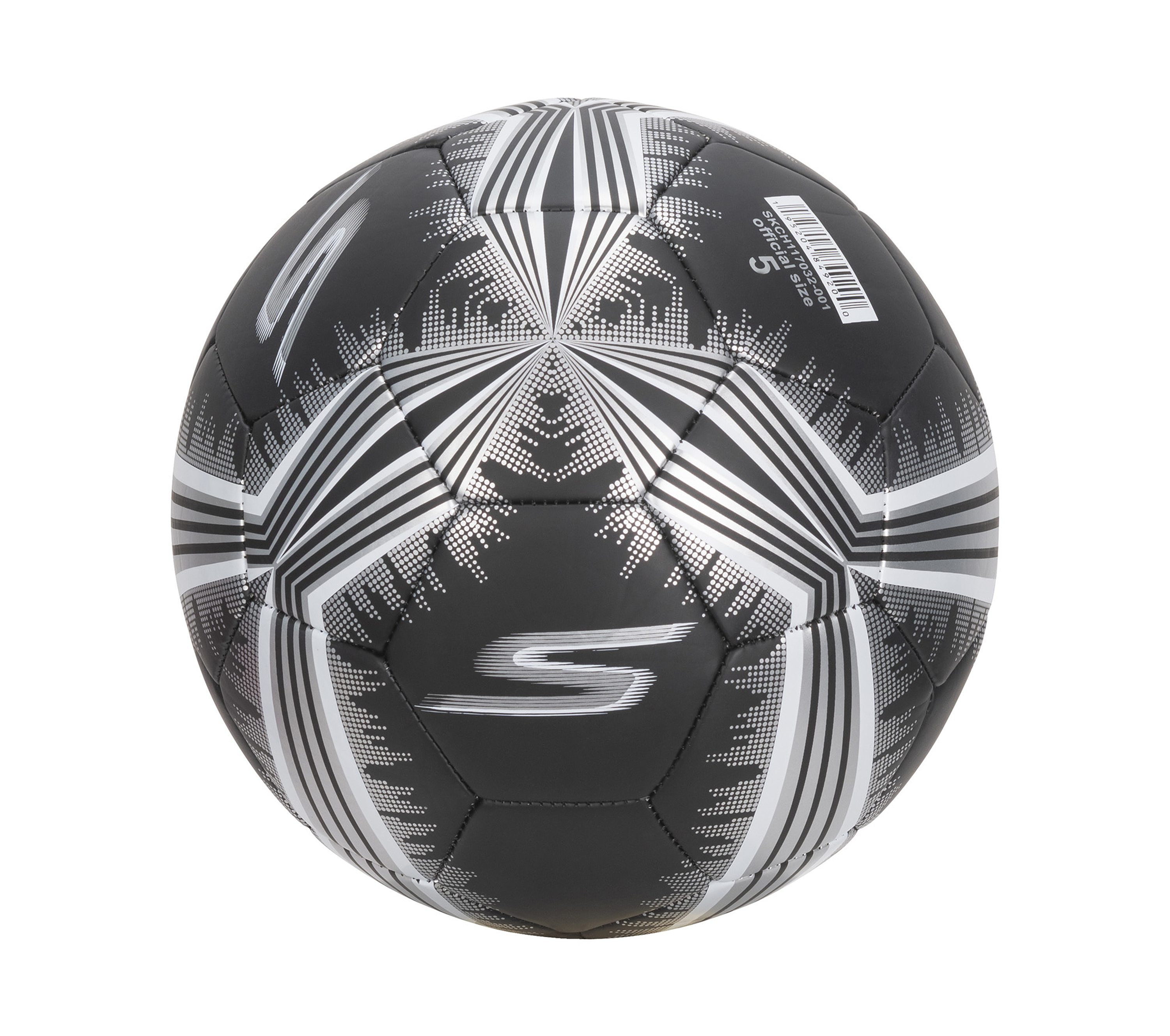 Skechers Hex Metallic Mini Stripe Größe 5 Soccer Ball in Schwarz