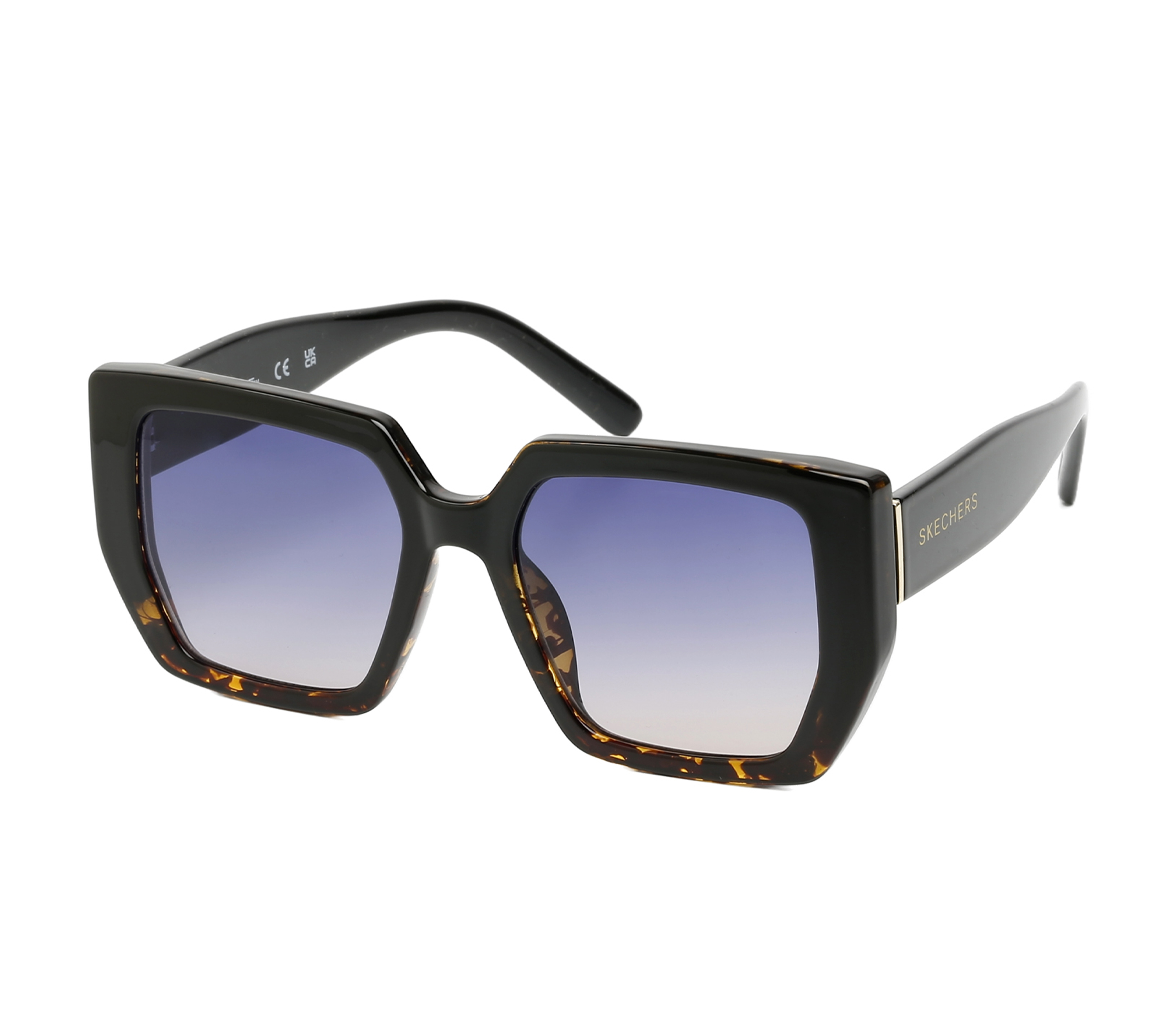 Skechers Geometric Sonnenbrille in Schwarz