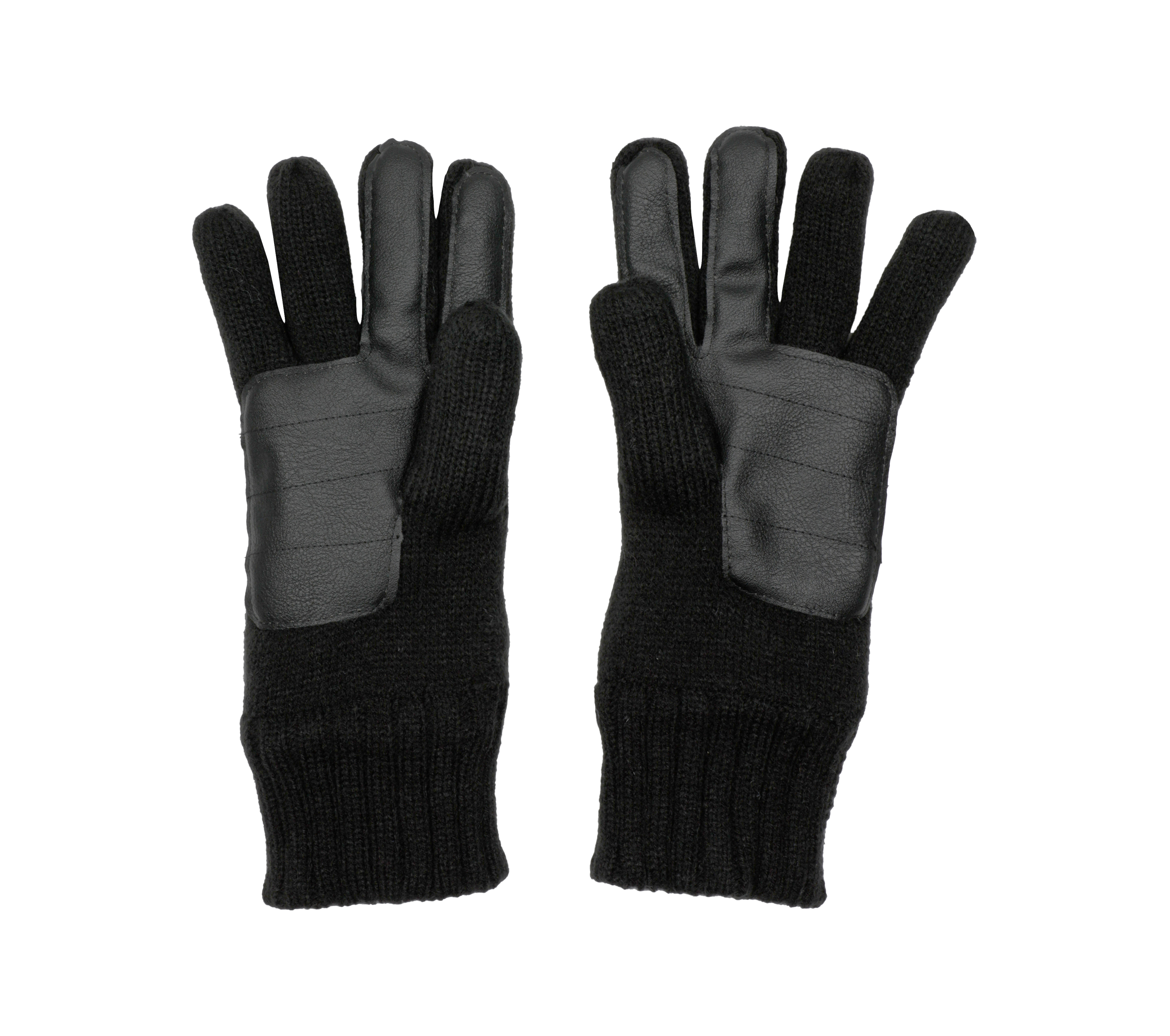 Skechers Contrast Knit Gloves - 1 Pair in Schwarz