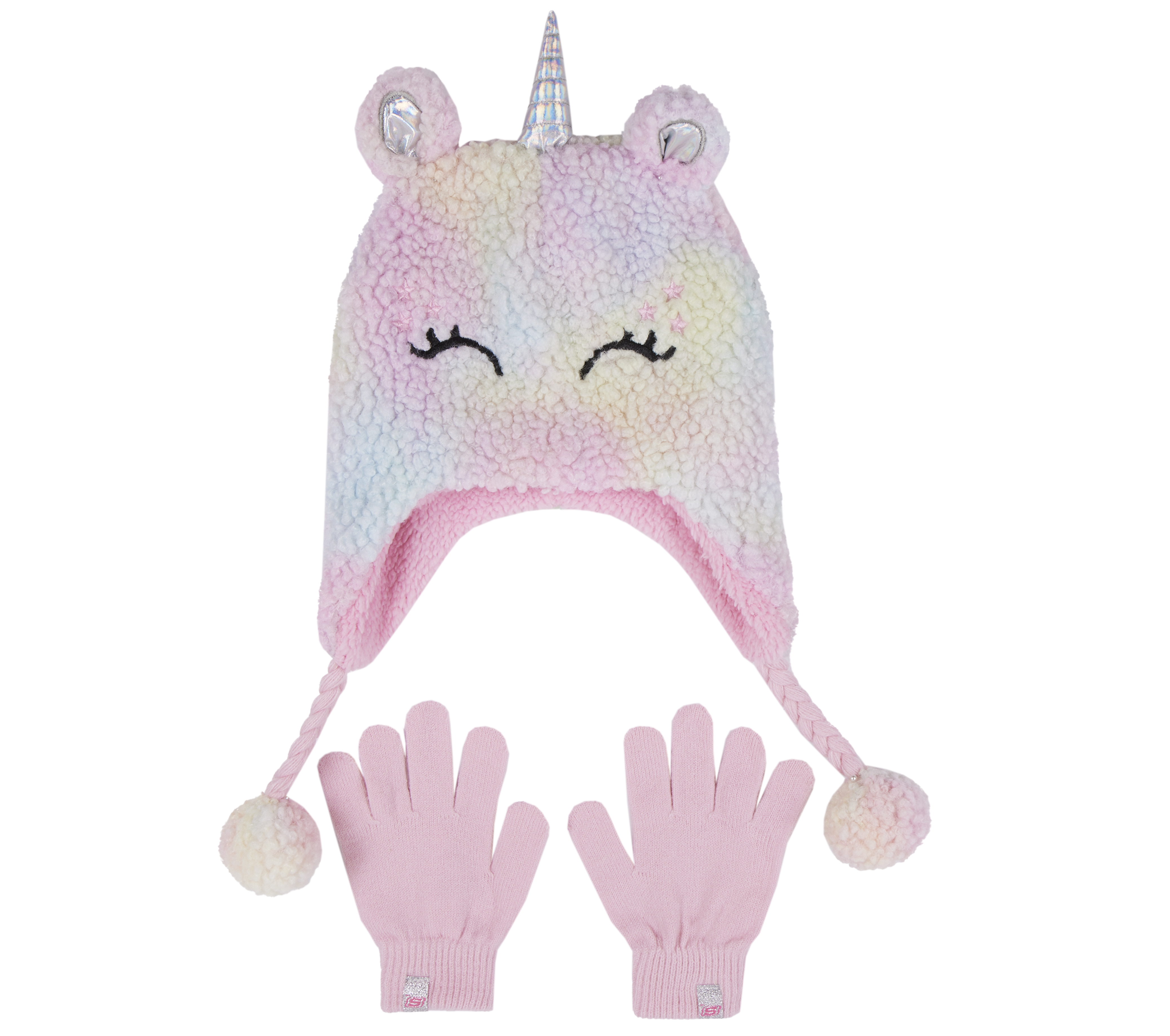 Skechers Sherpa Unicorn Hat and Glove Set in Mehrfarbig