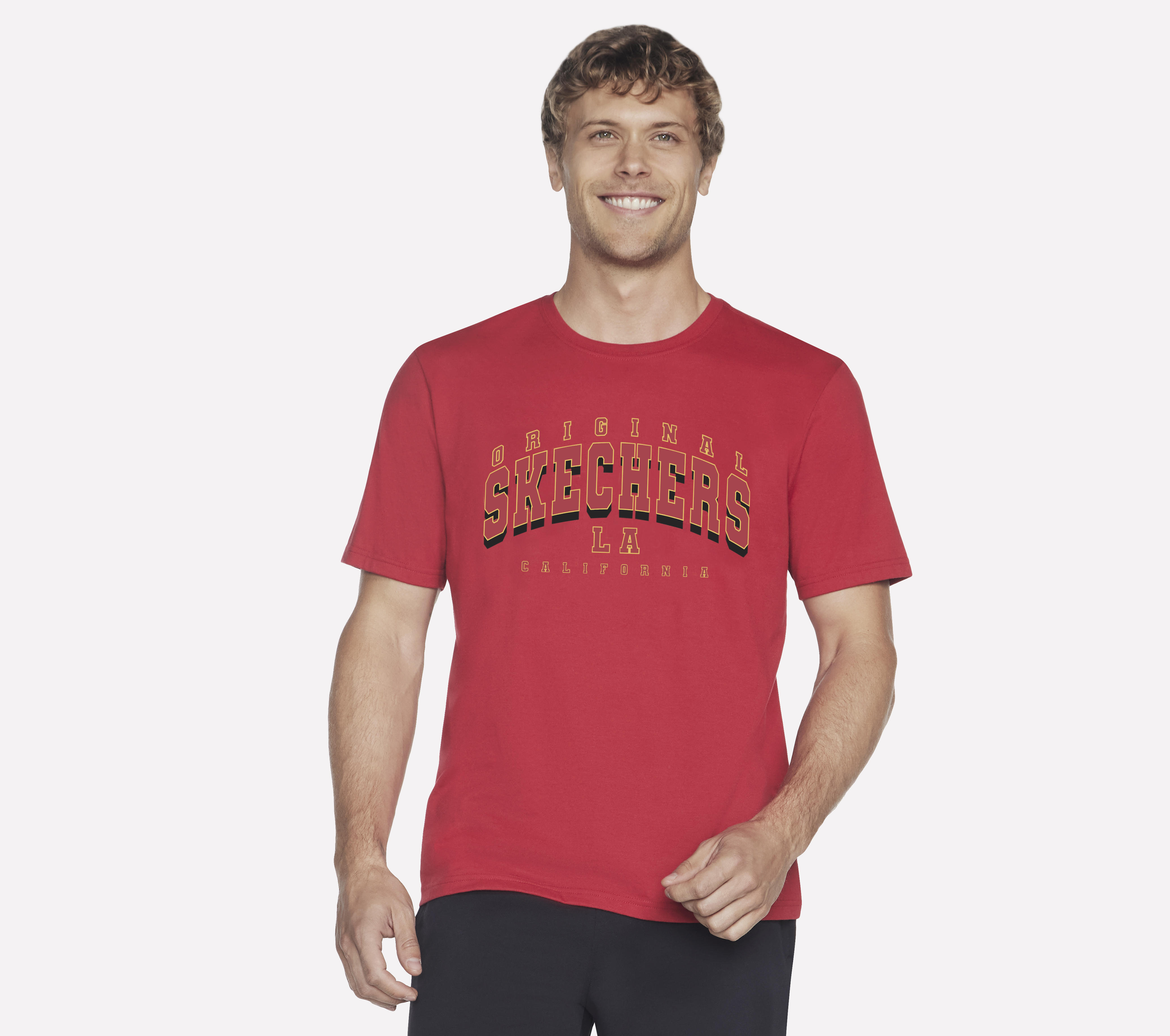 Skechers University T-Shirt in Rot/Rot, Größe Medium