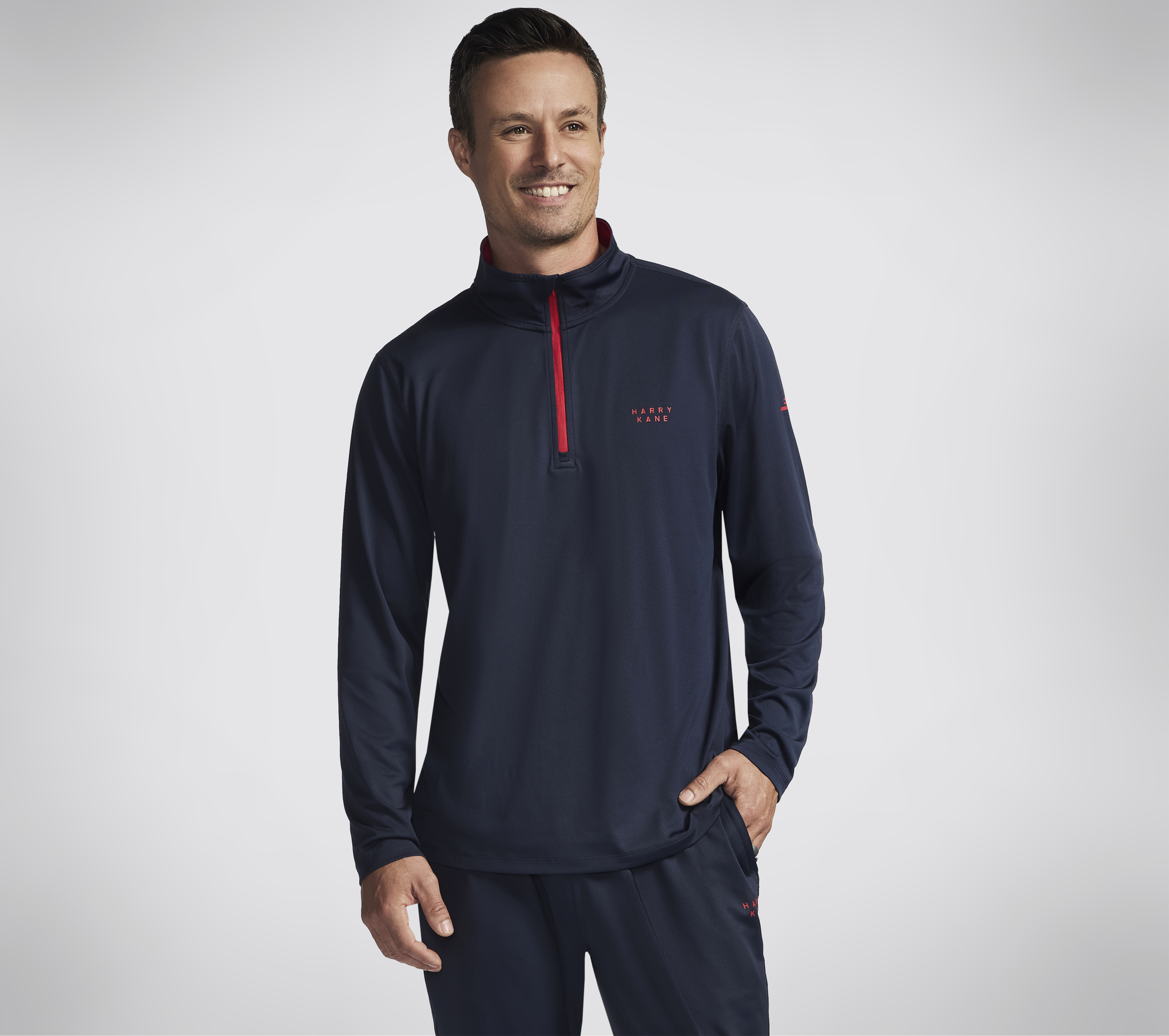 Skechers Kane 1/4 Zip in Marine, Größe Groß