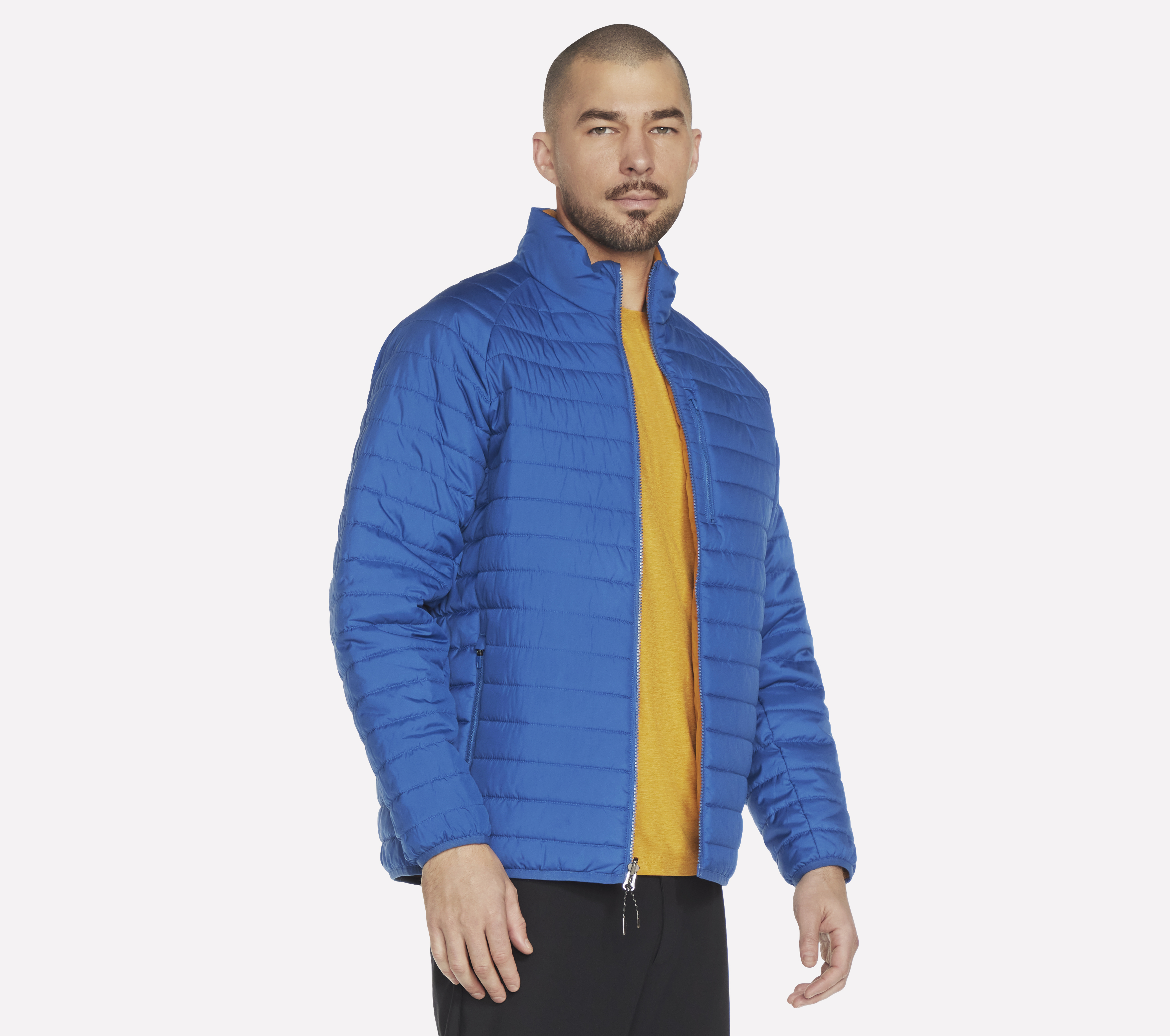 Skechers GO SHIELD Altitude Reversible Jacke in Blau, Größe 2XL