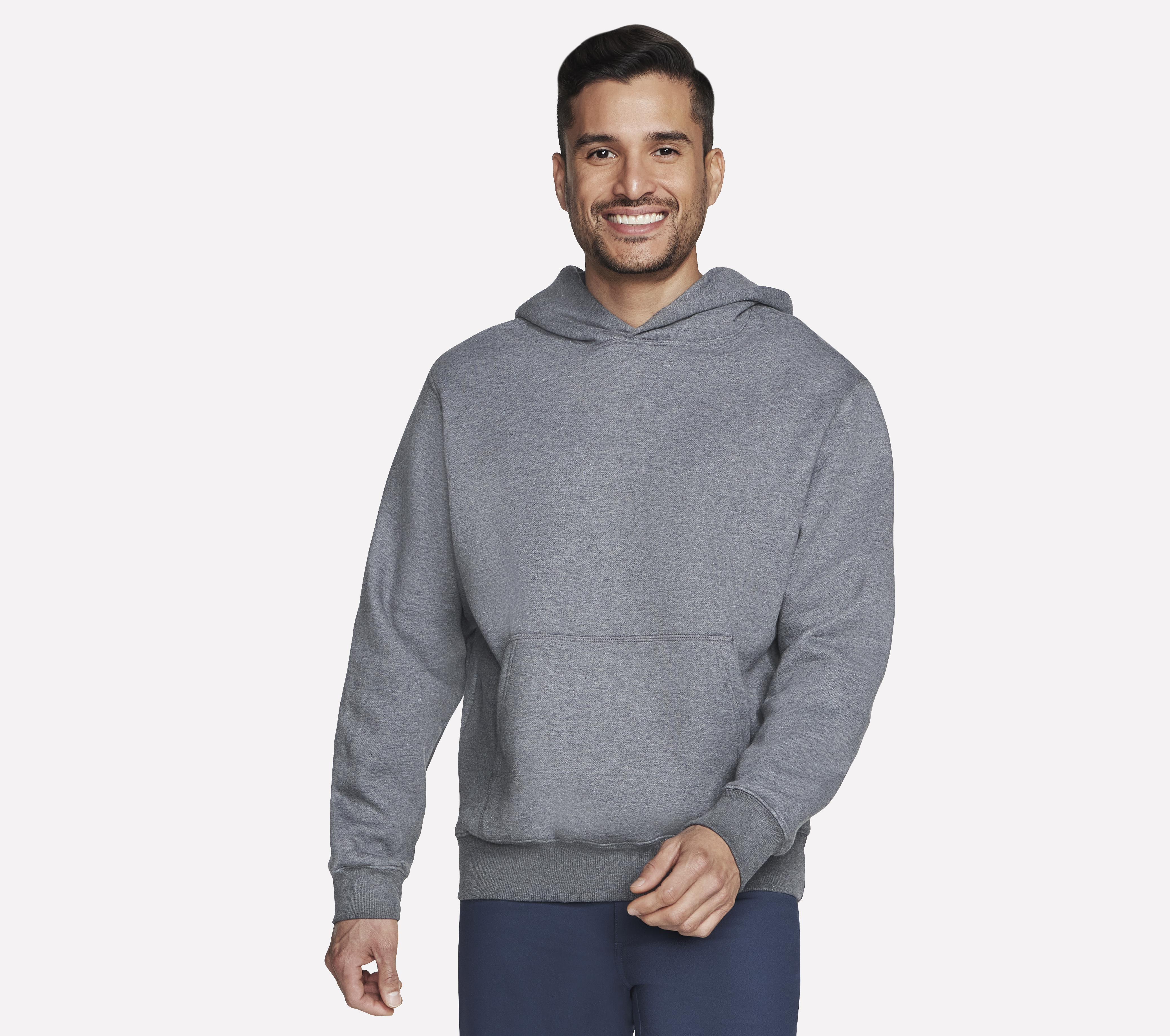 Skechers Skech-Sweats Classic Kapuzenpullover Jacke in Grau, Größe 2XL