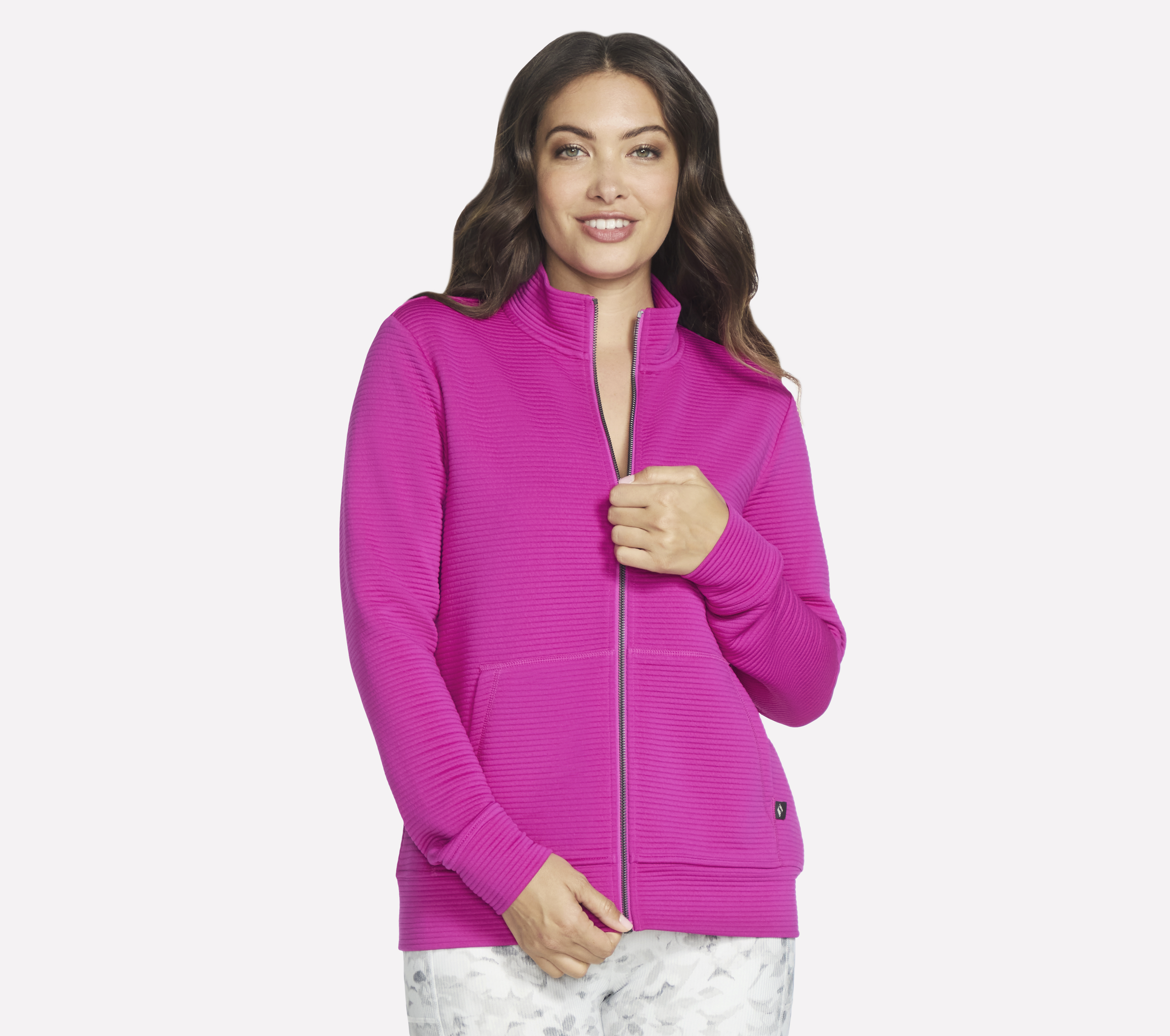 Skechers The Hoodless Kapuzenpullover GO WALK Everywhere Jacke in Rosa/Violett, Größe Medium