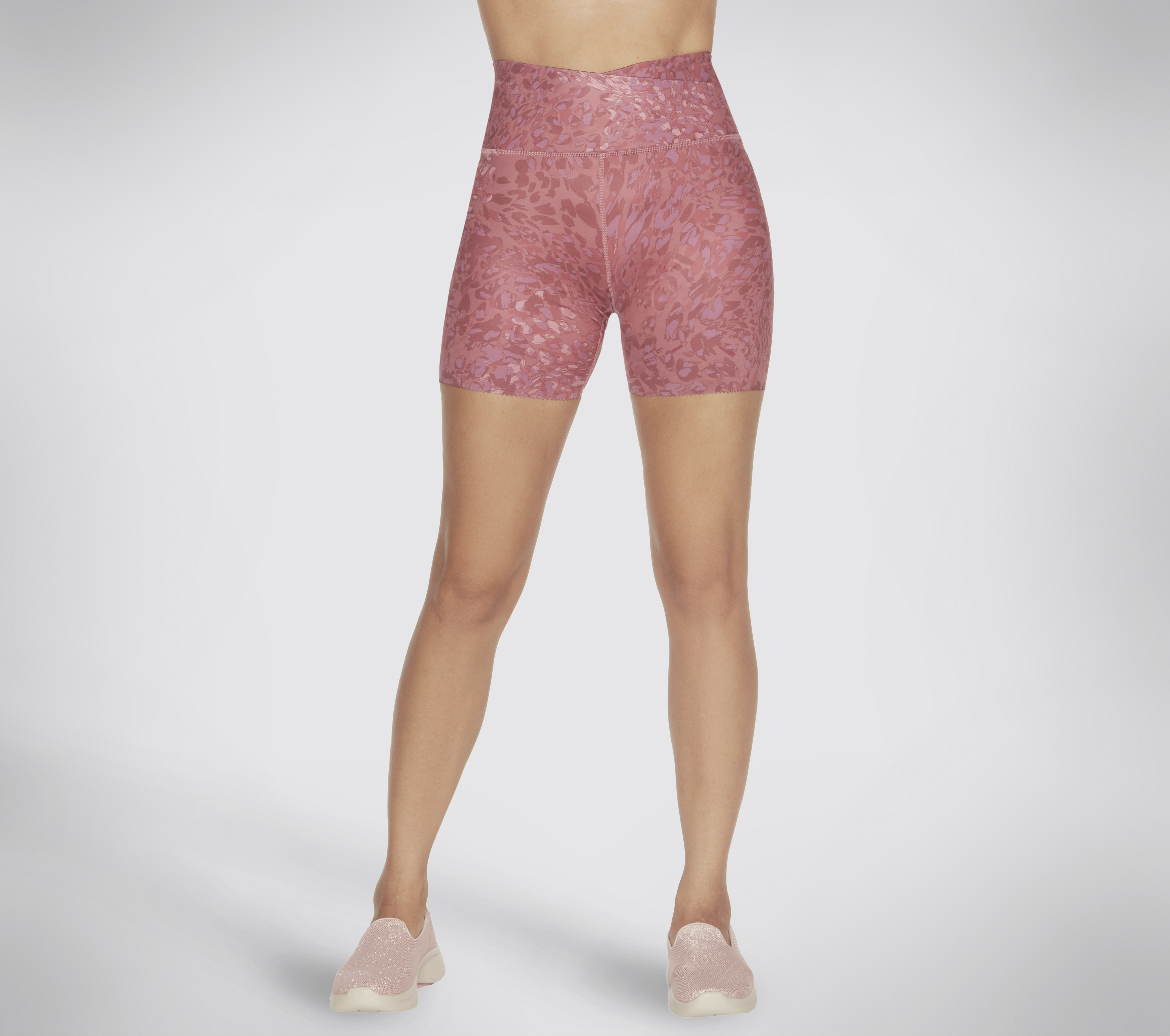 Skechers GOSCULPT Leopard 6 Inch Bike Shorts in Lila, Größe 2XL