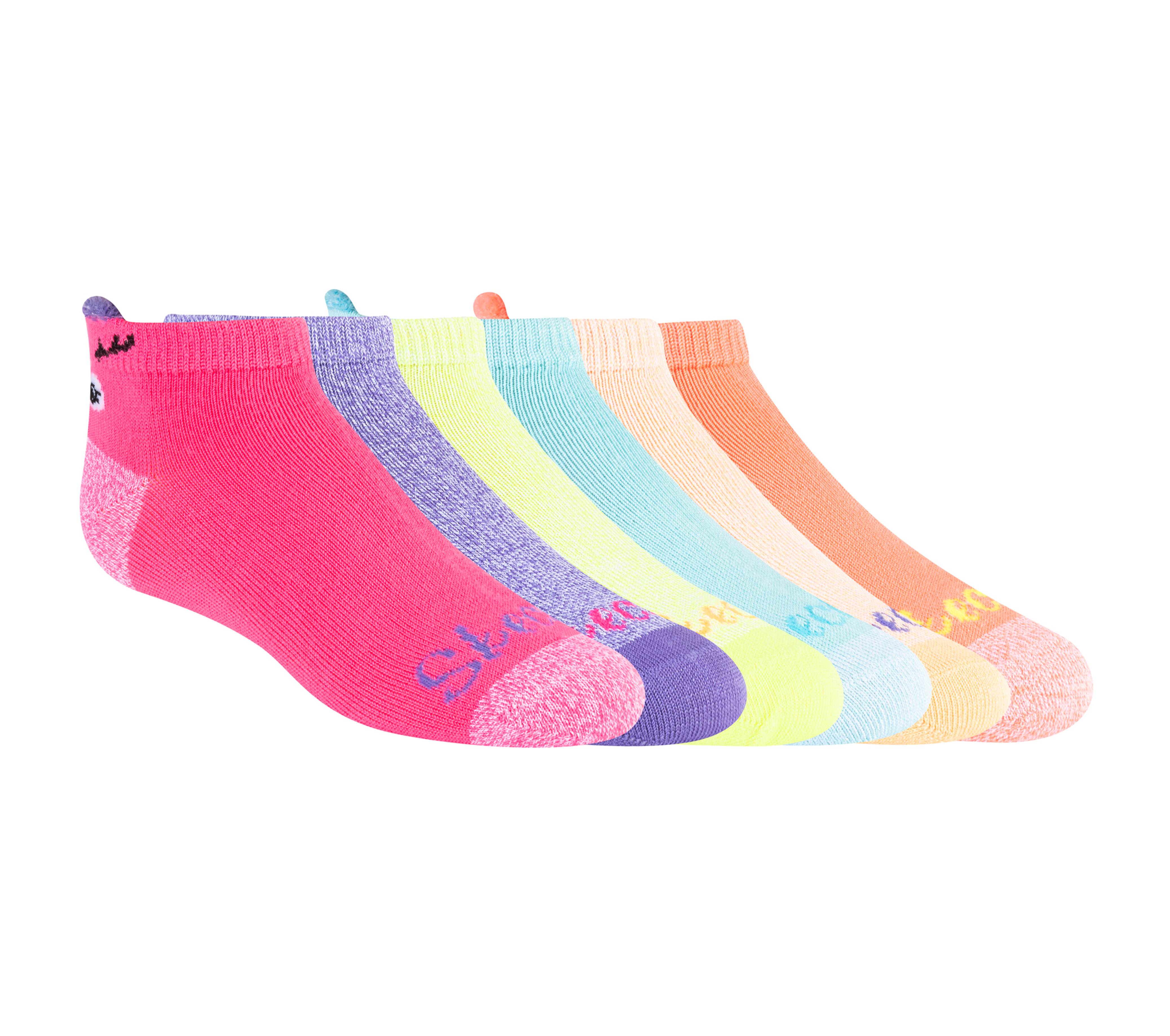 Skechers 3D Ears Critter Socken - 6 Pack in Mehrfarbig, Größe Klein