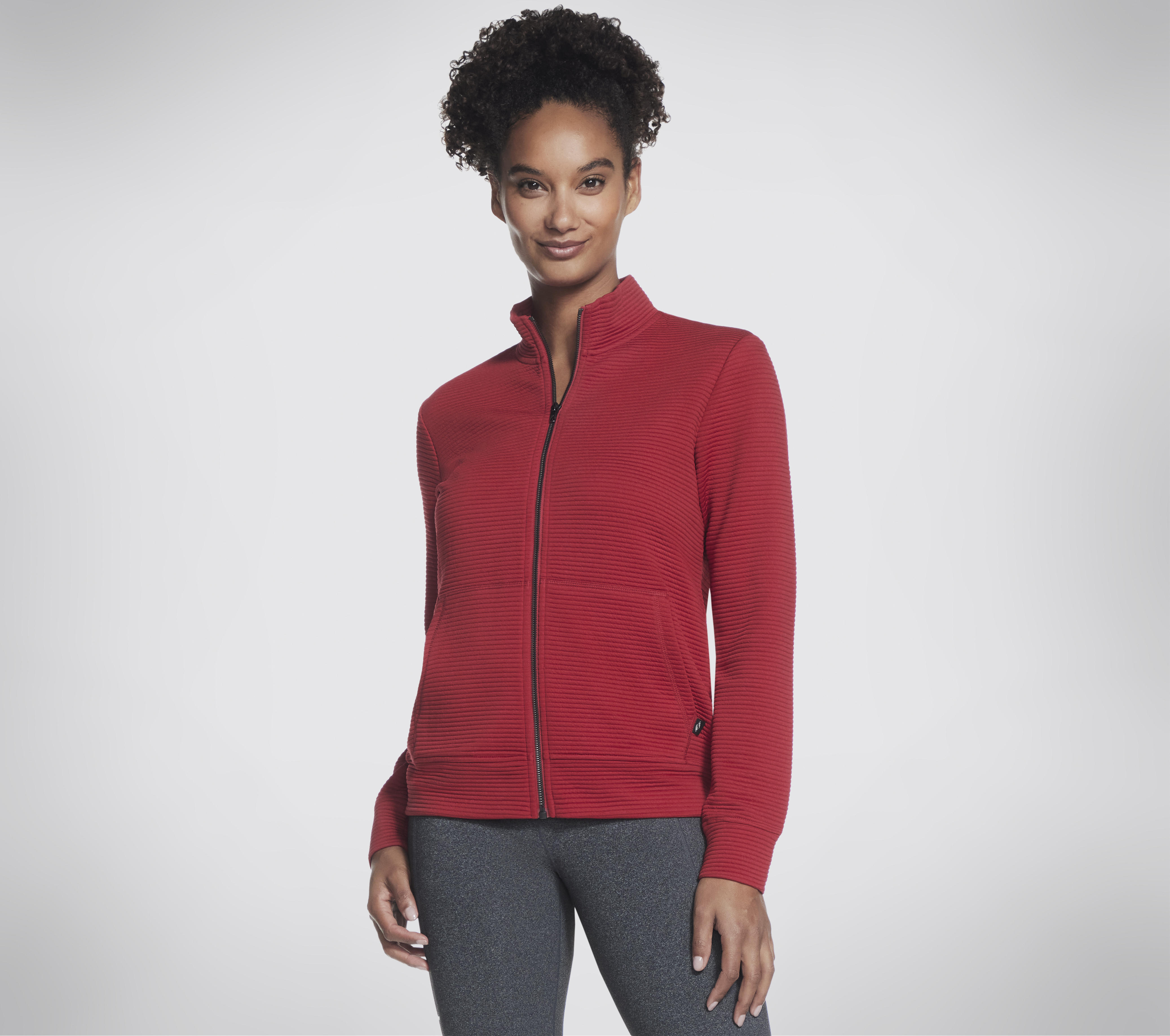 Skechers The Hoodless Kapuzenpullover GO WALK Everywhere Jacke in Rot/Rot, Größe Klein