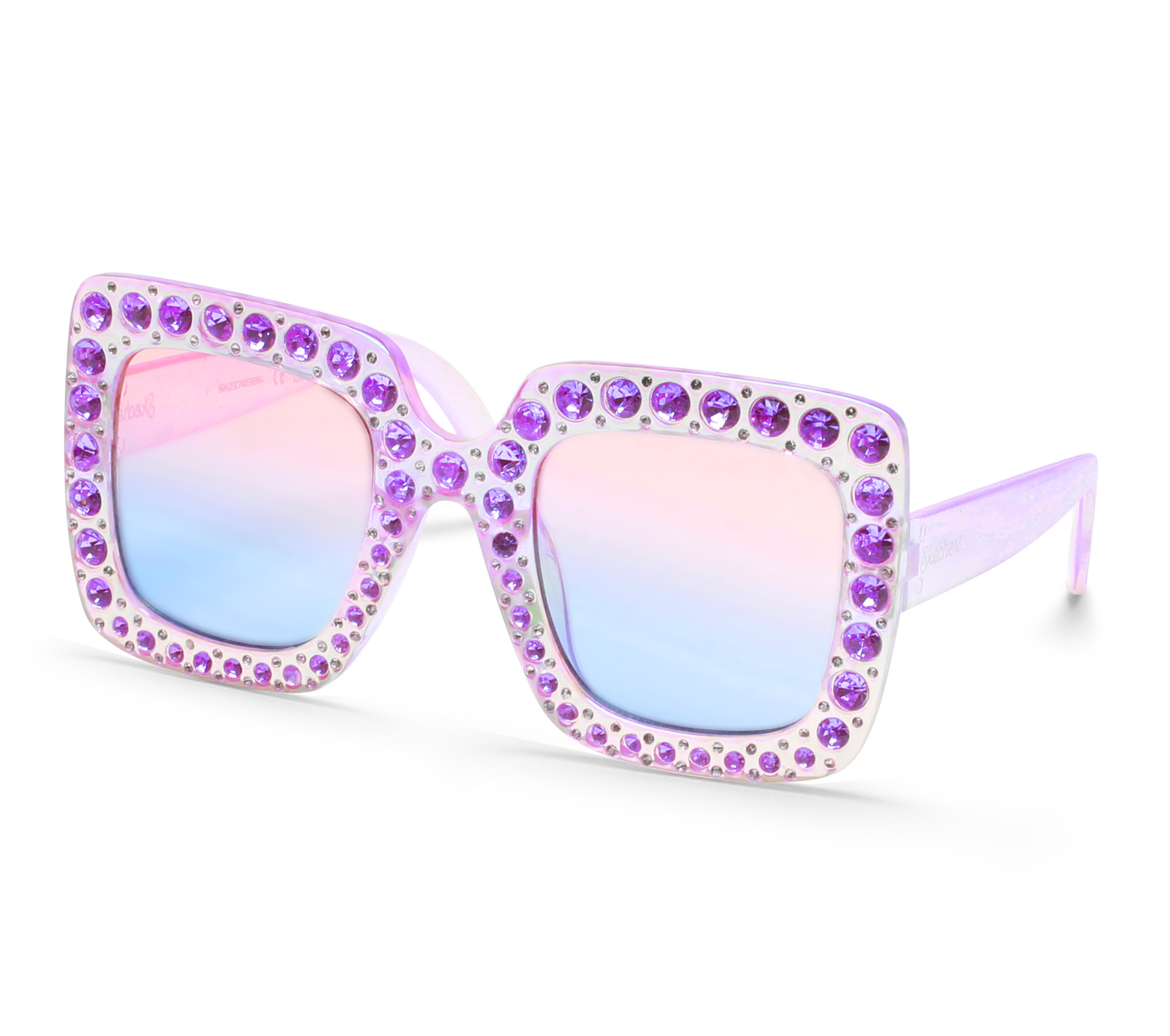 Skechers Square Rhinestone Sonnenbrille in Violett