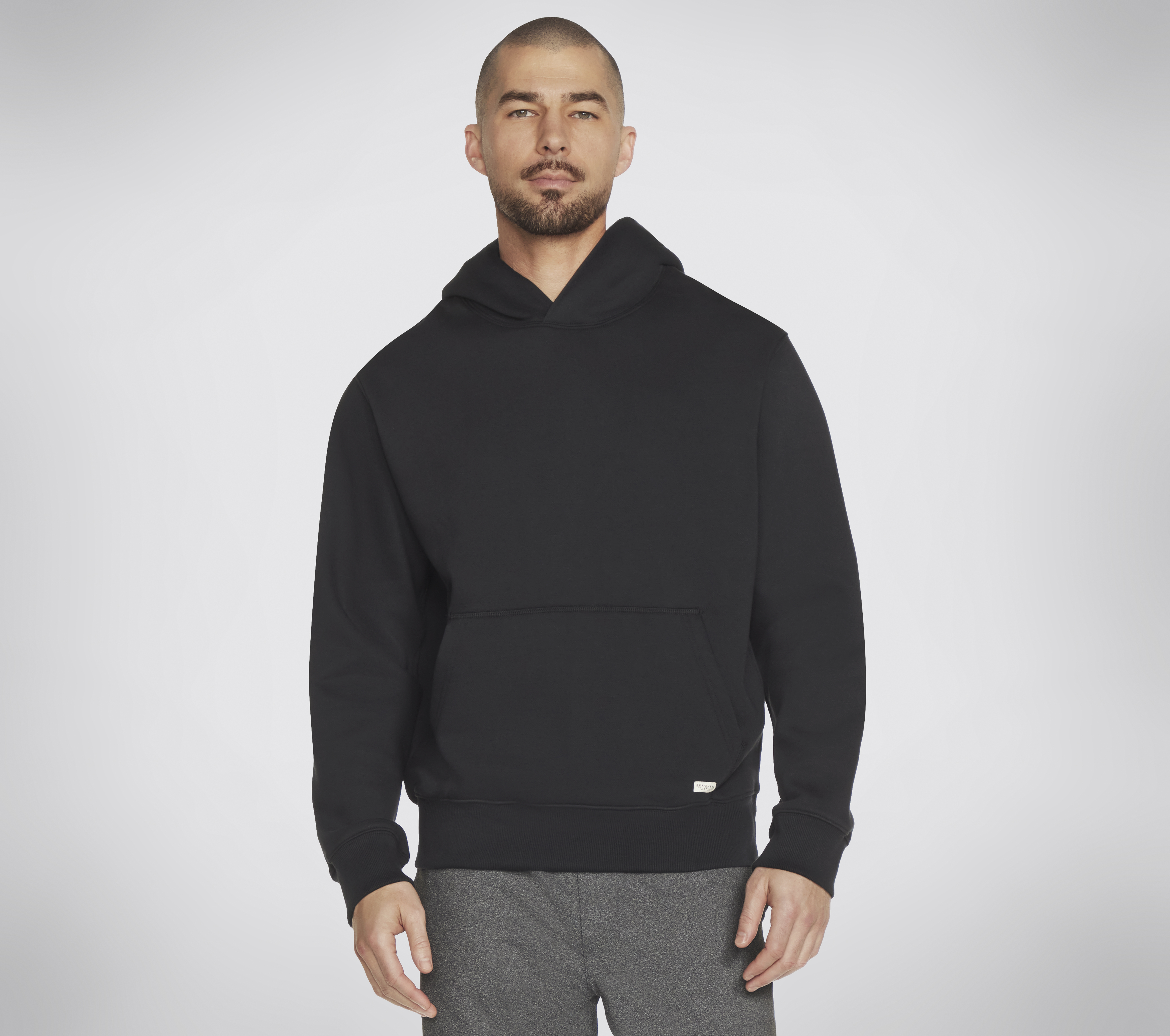 Skechers Skech-Sweats Classic Kapuzenpullover Jacke in Schwarz, Größe Klein