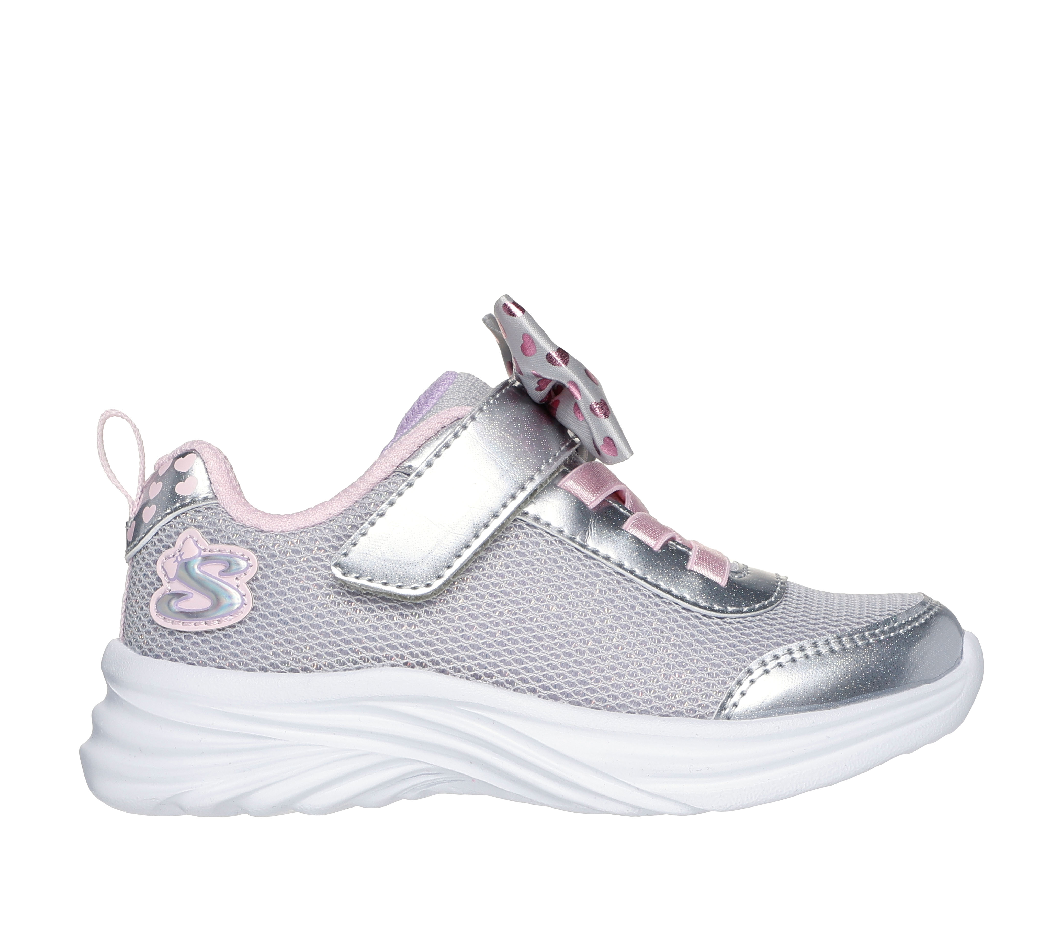 Skechers Dreamy Dancer - Xtra Bow Shoes in Silber/Light Rosa, Größe 25