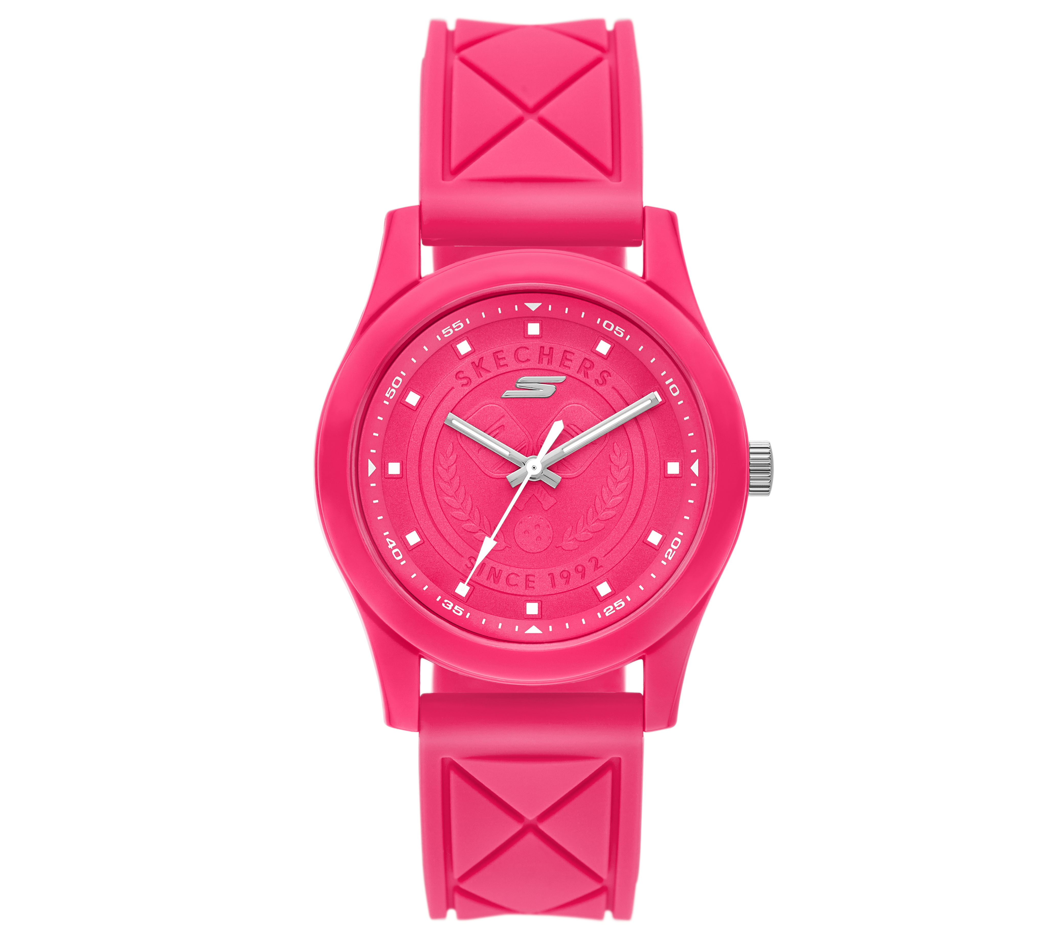 Skechers Pickleball Dial Quilt Uhr in Rosa