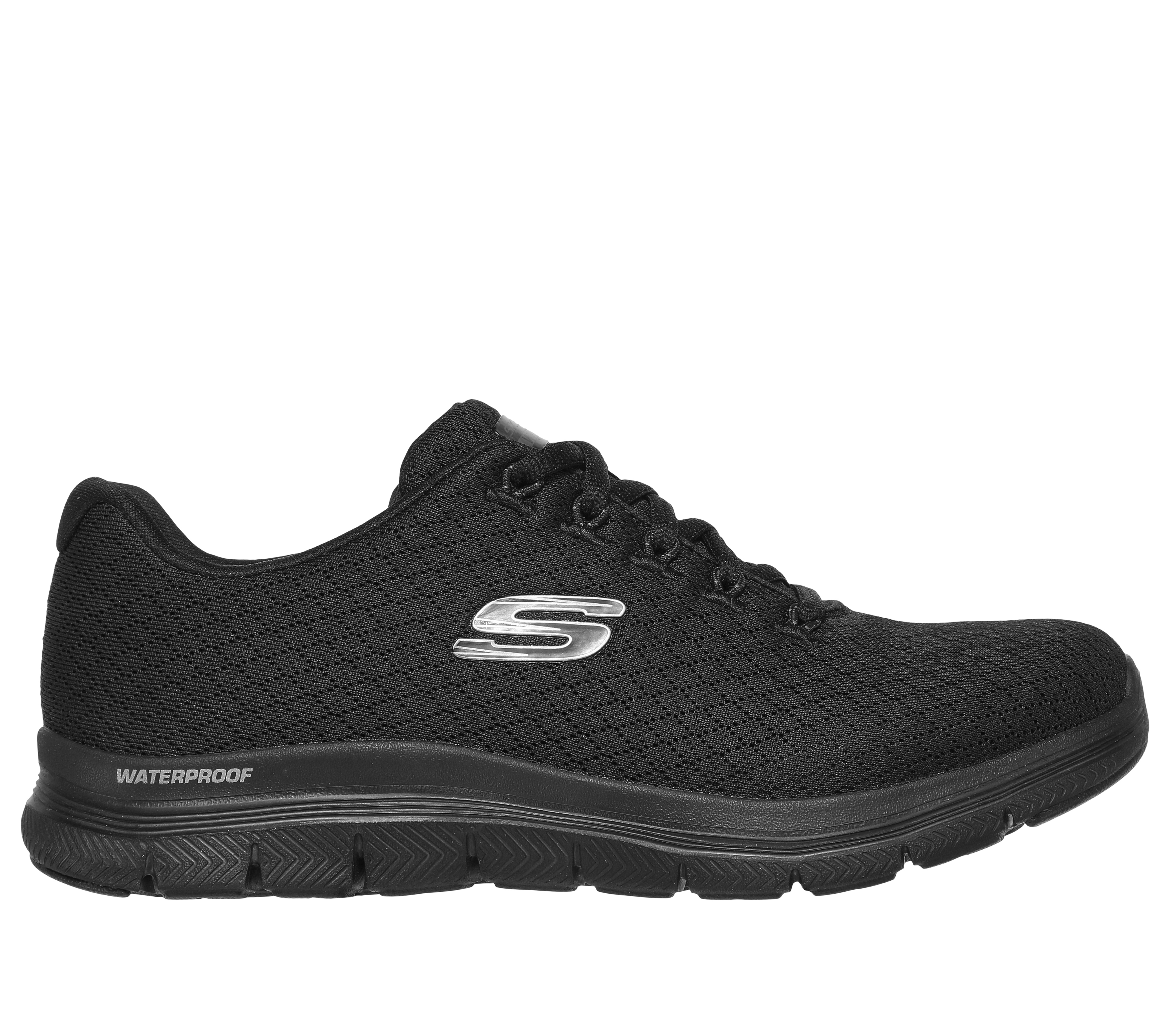 skechers mens black leather shoes