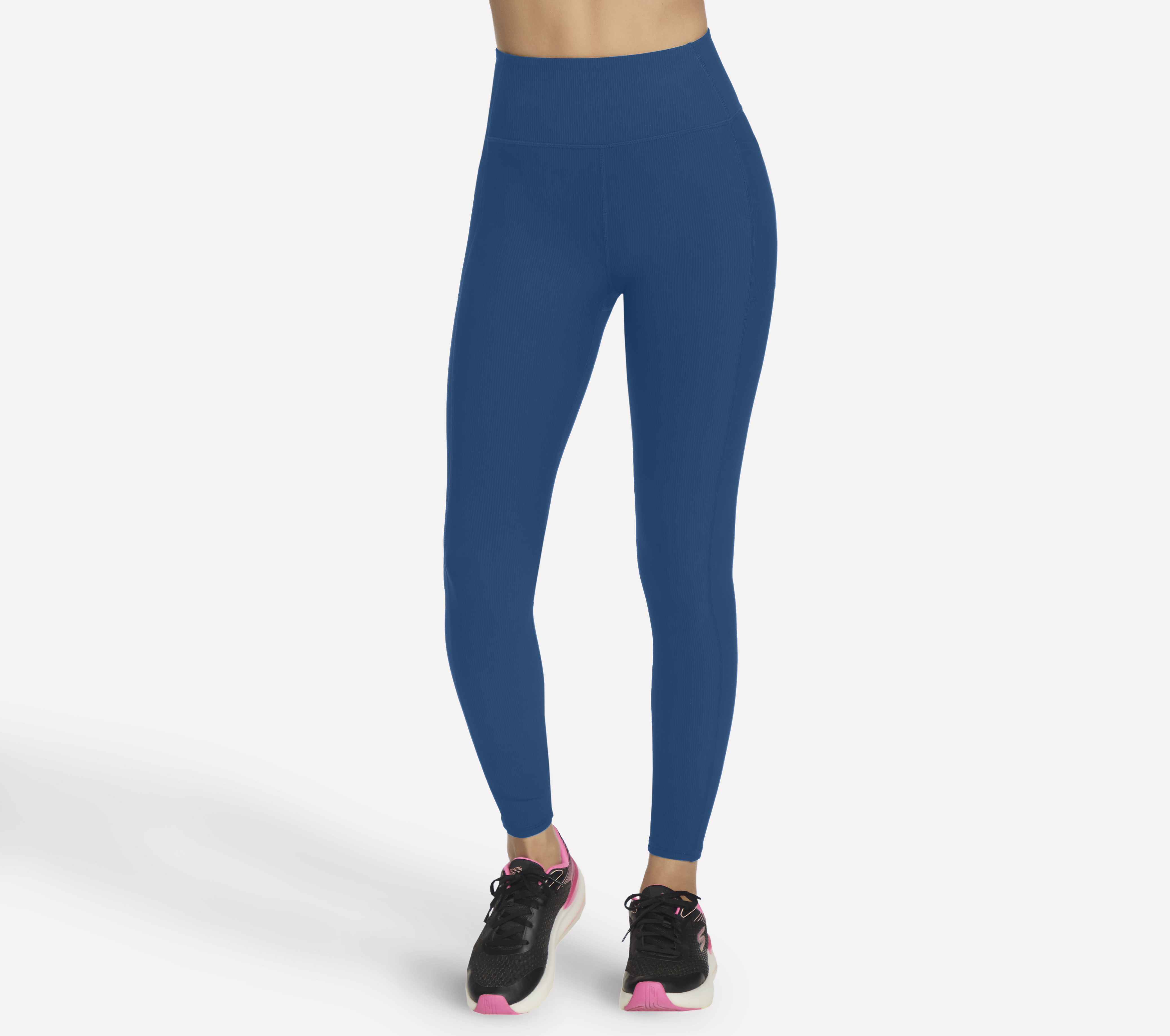 Skechers GO FLEX RIB FL High-Waisted Legging Hosen in Türkis/Blau, Größe 3XL