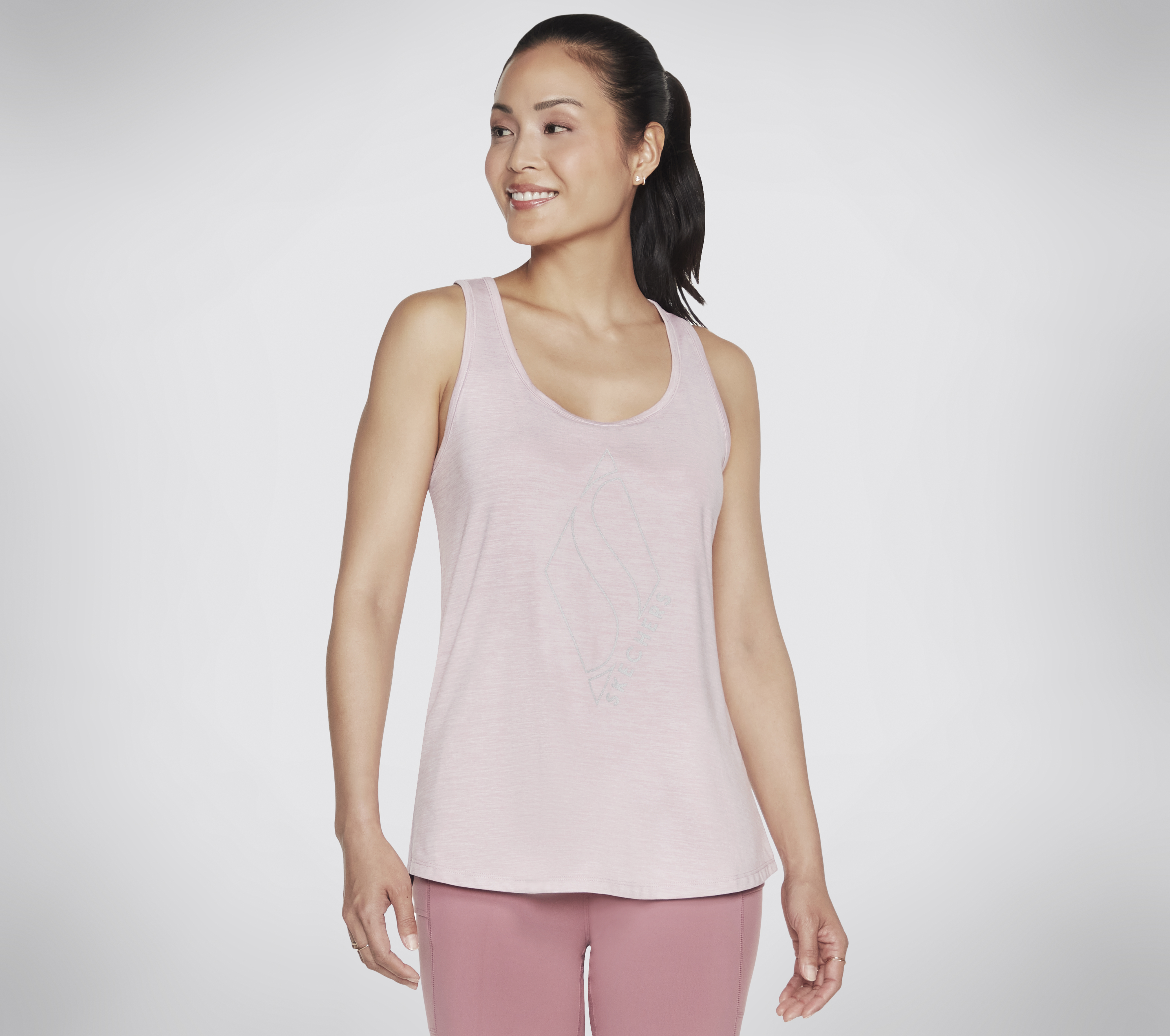 Skechers GODRI SWIFT Racerback Tank Top in Rosa/Violett, Größe XS