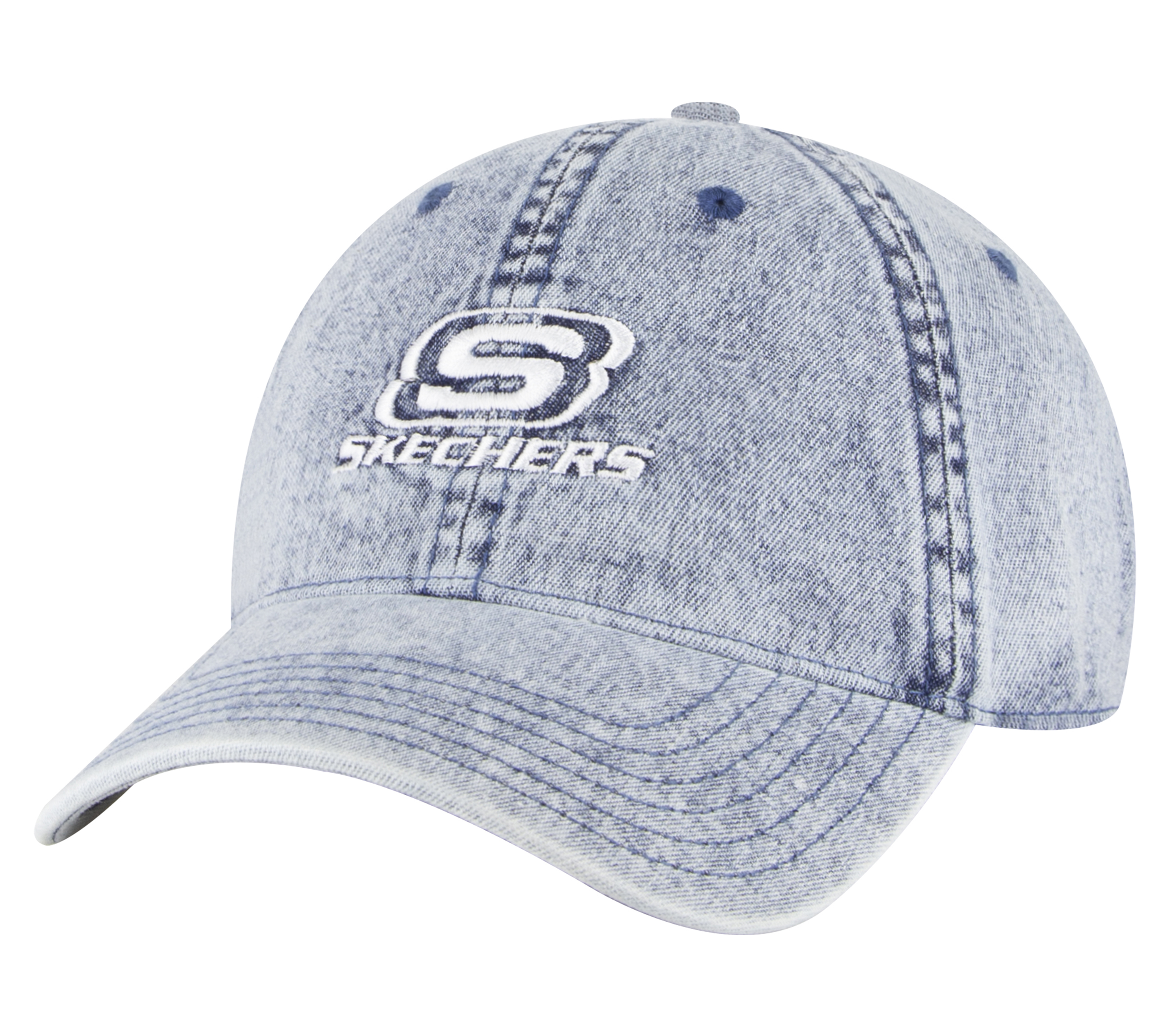 Skechers Denim Embroidered Hat in Blau