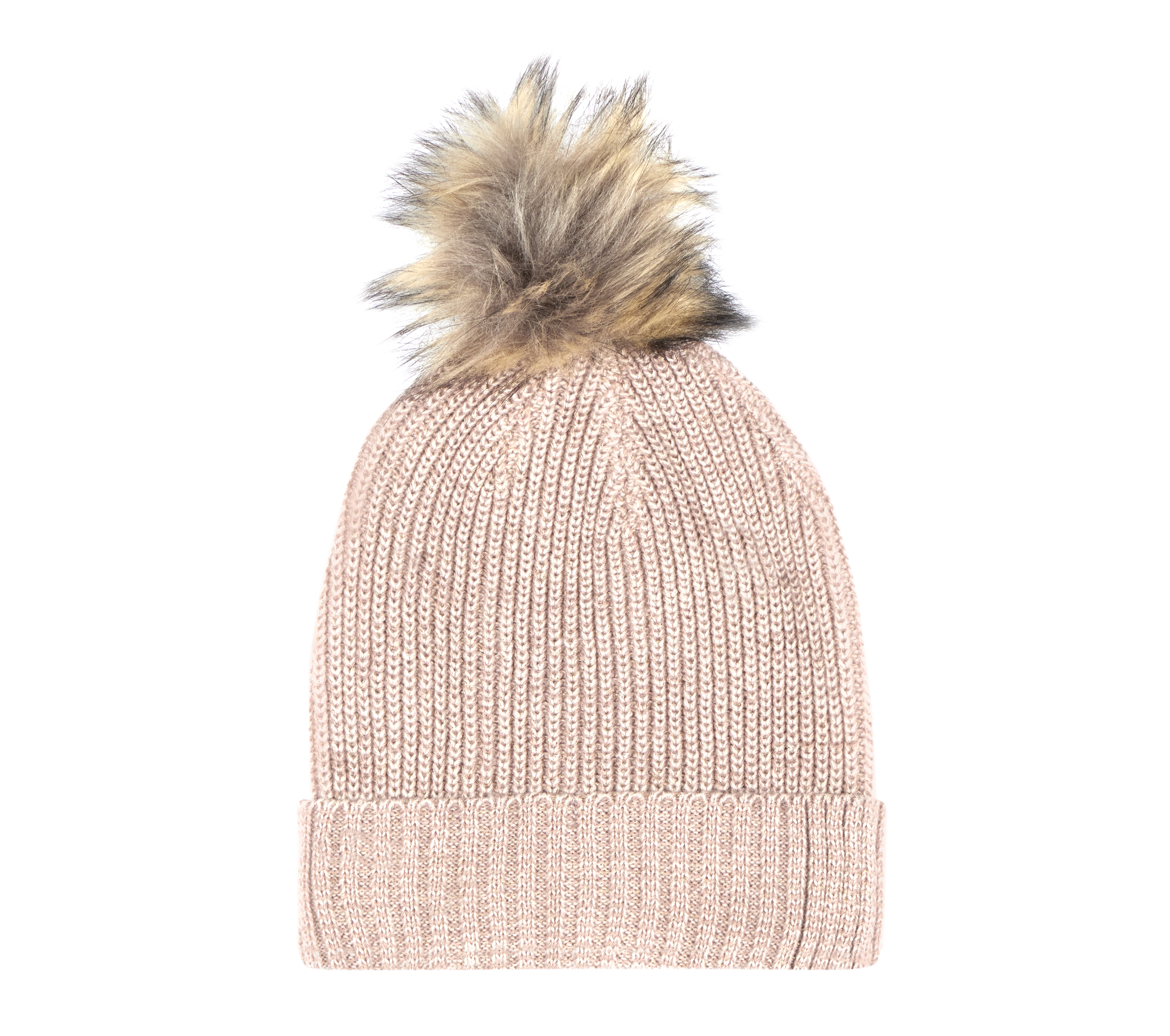 Skechers Marled Purl Beanie in Rosa