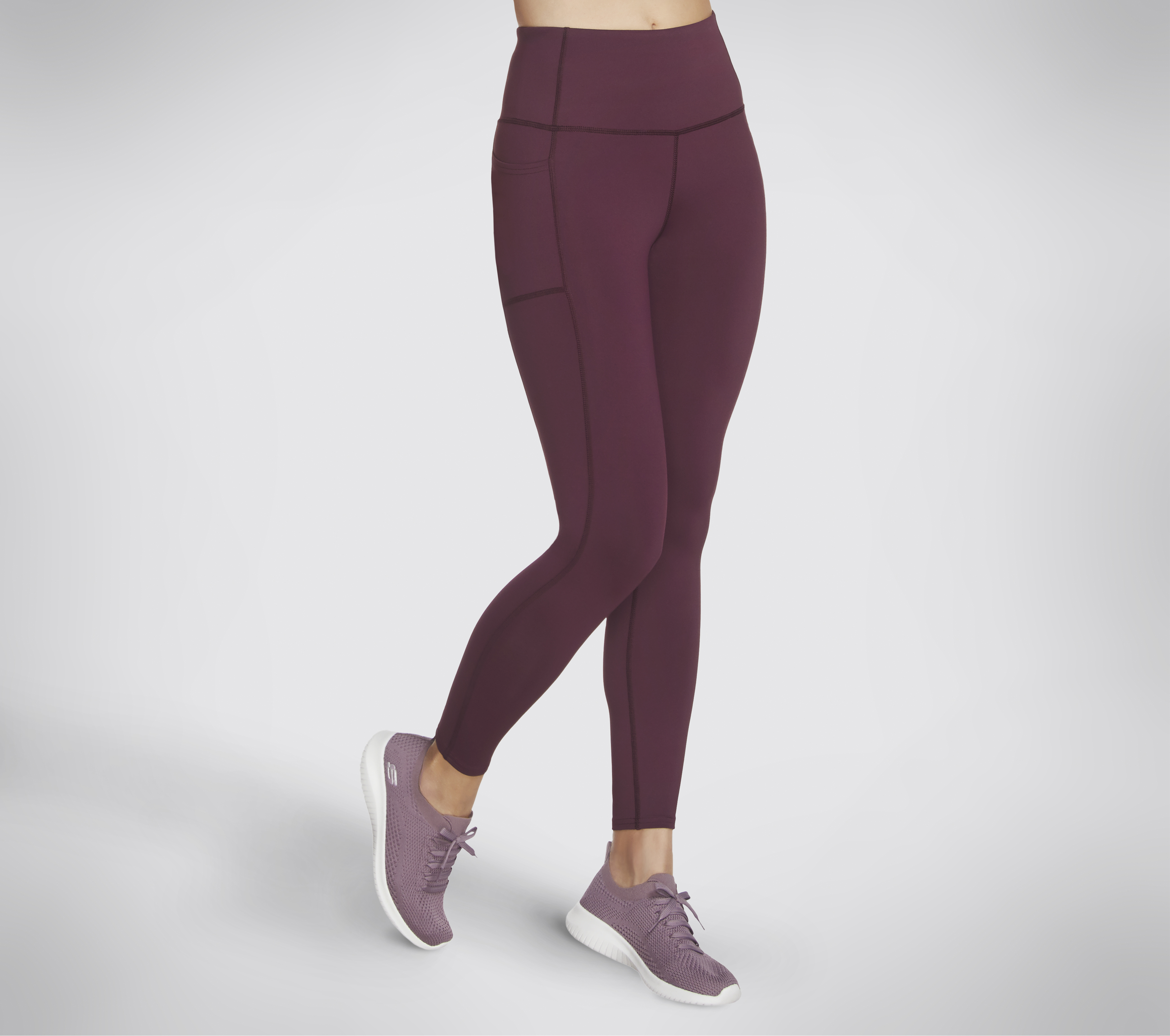 Skechers GO WALK High-Waisted Legging Hosen in Violett, Größe Klein