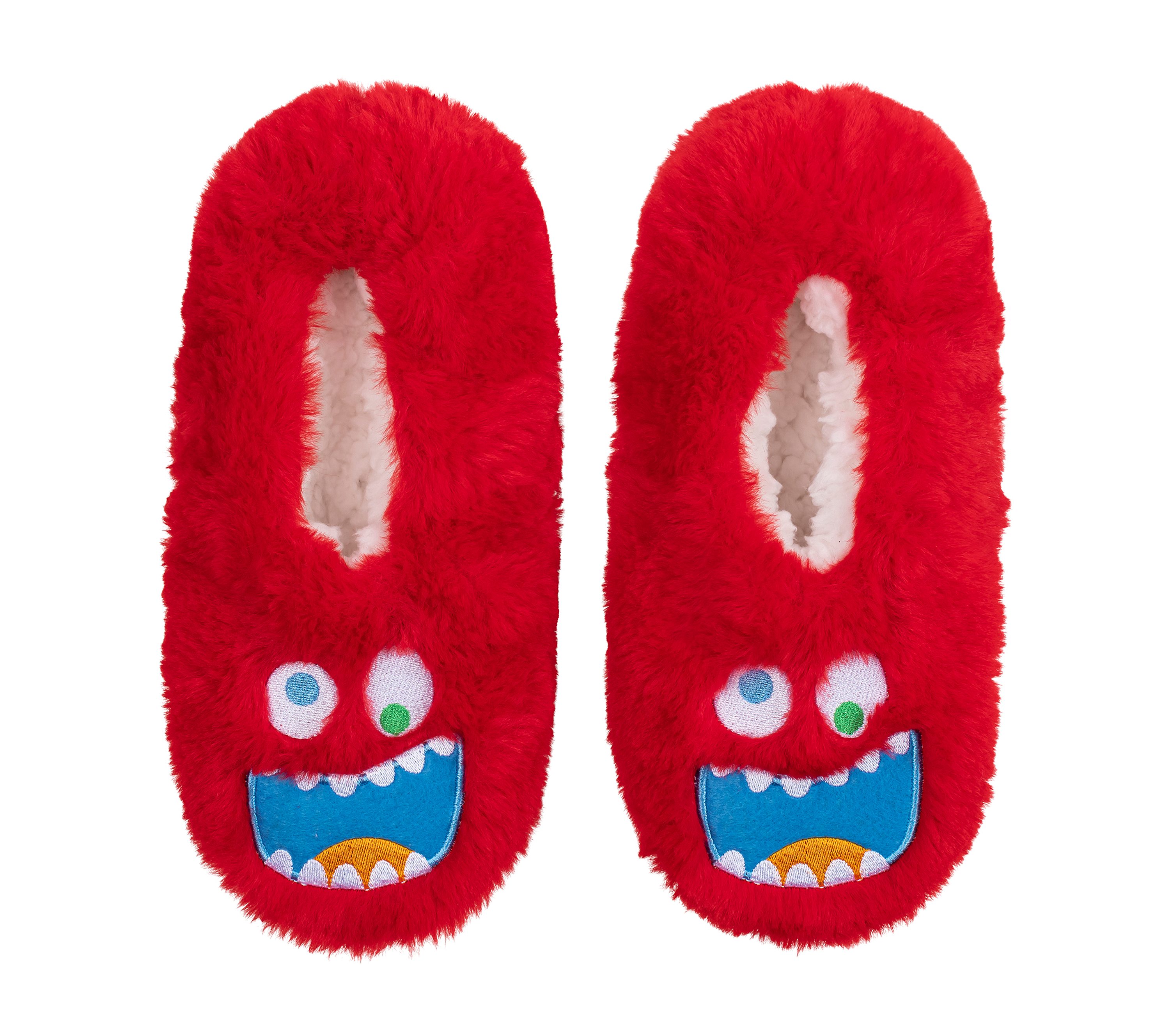 Skechers Monster Red Slipper Socken - 1 Pack in Rot, Größe L/XL