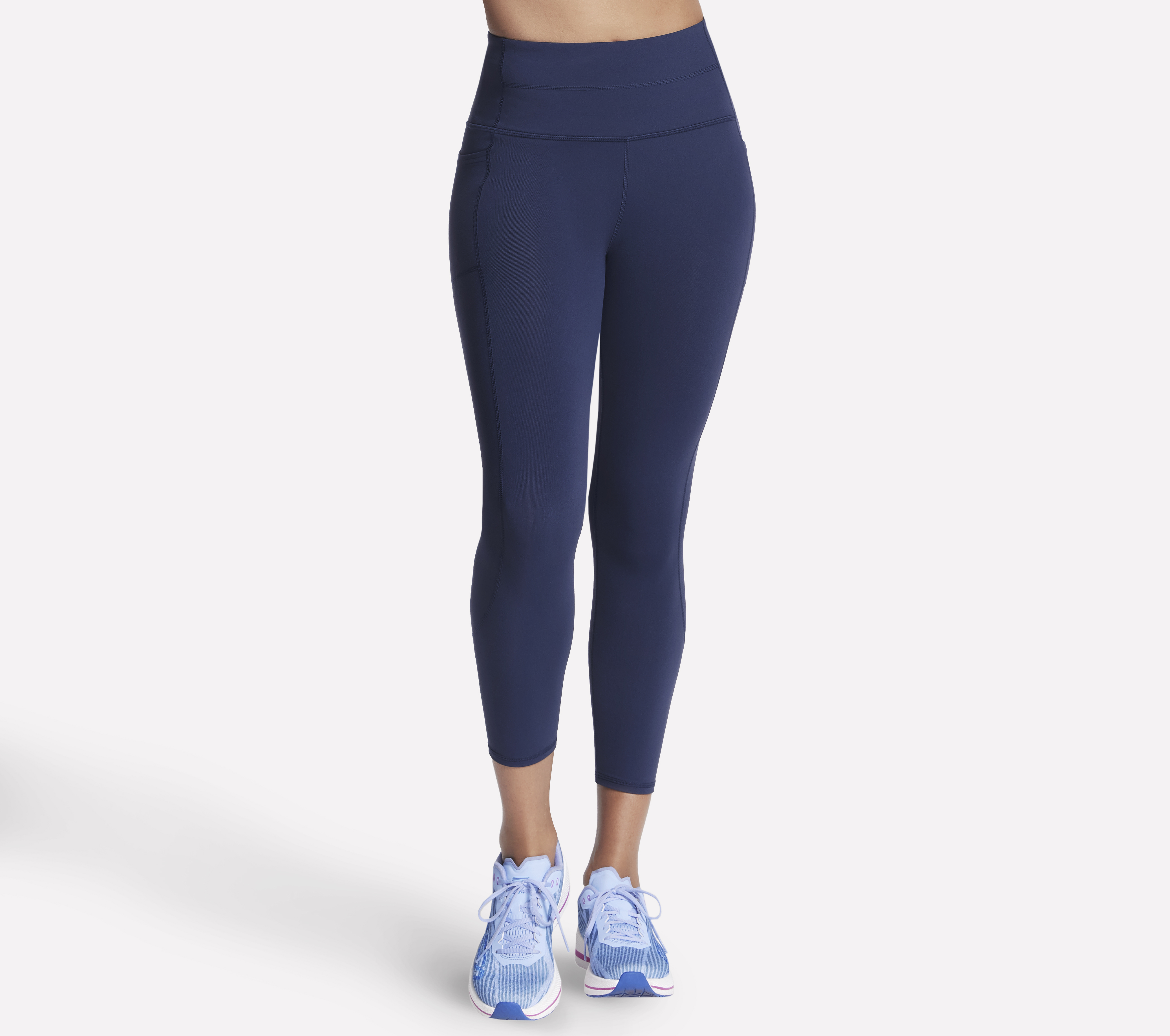 Skechers GO WALK High-Waisted 7/8 Legging Hosen in Marine, Größe Groß