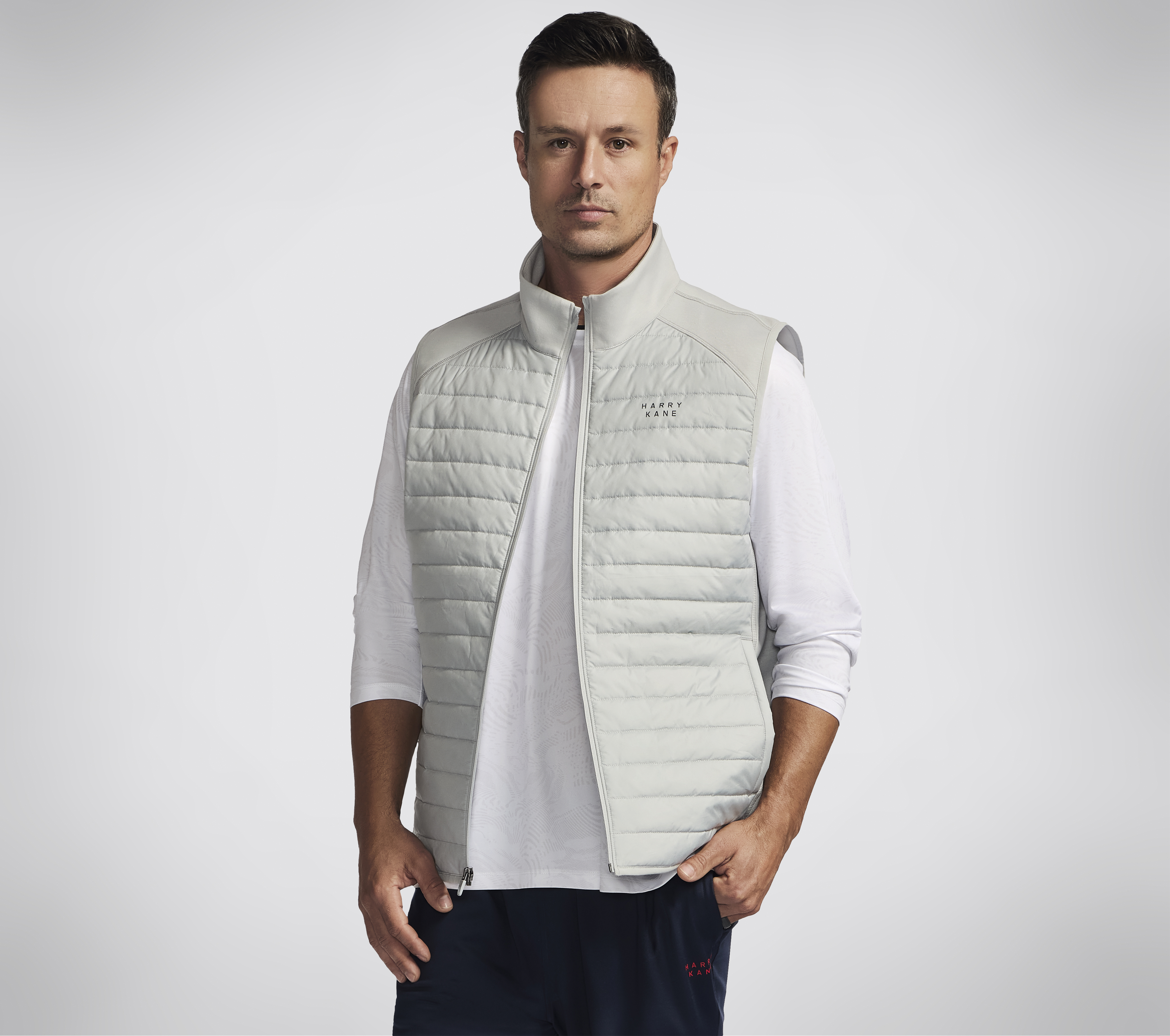 Skechers HK GO SHIELD Hybrid Vest in Light Grau, Größe Groß